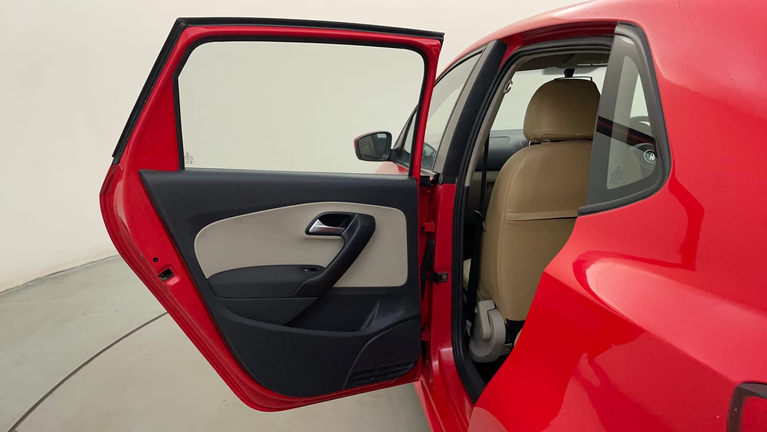 Used 2014 Volkswagen Polo Highline1.2L (P) Petrol Manual interior LEFT REAR DOOR OPEN VIEW