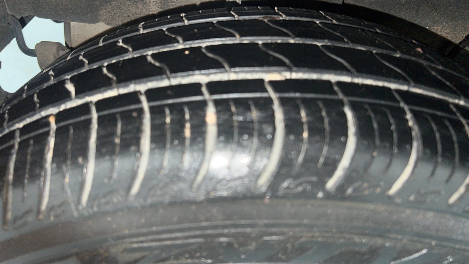 Used 2023 Tata Tiago XT Petrol Manual tyres RIGHT REAR TYRE TREAD VIEW