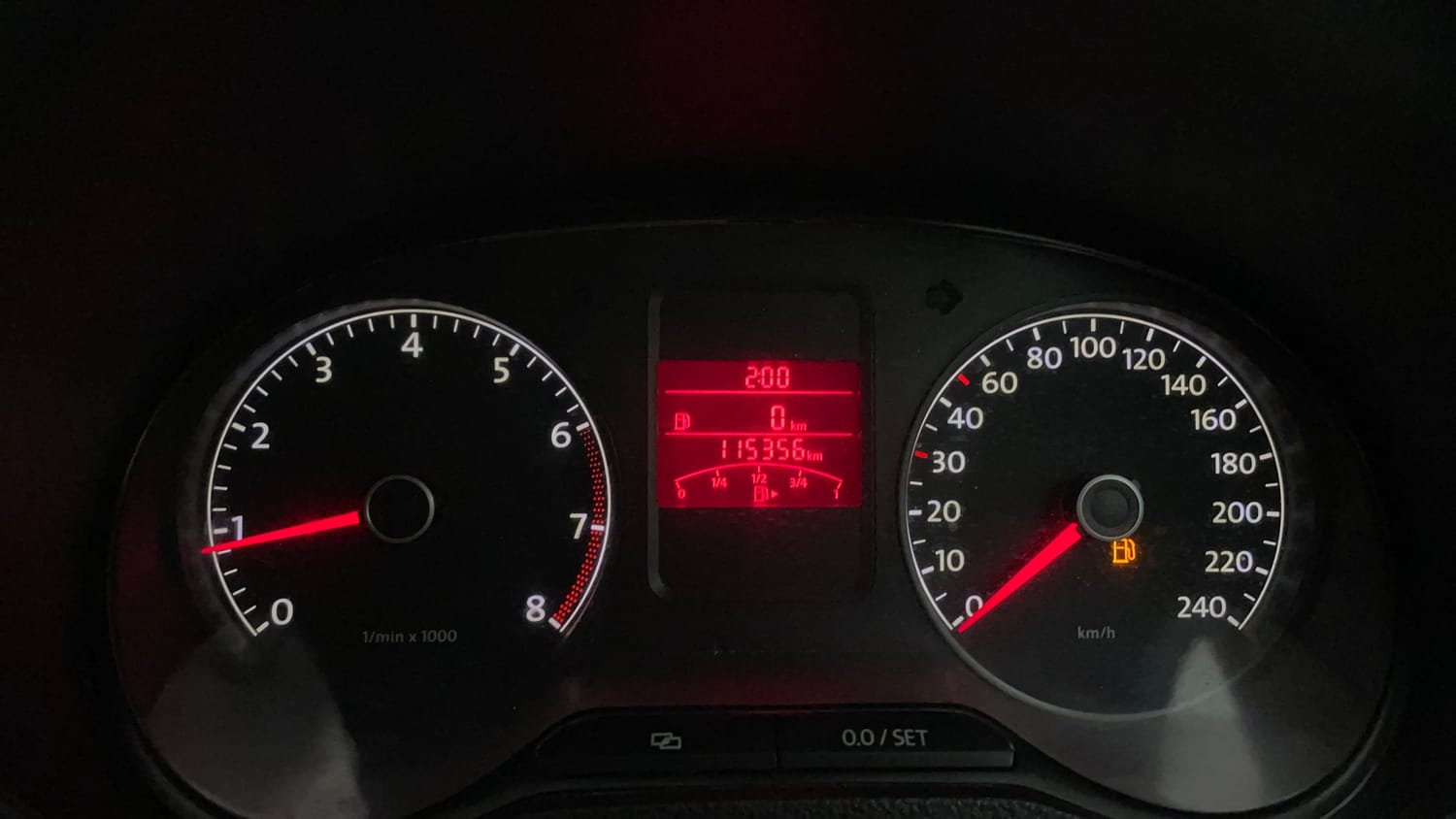 Used 2014 Volkswagen Polo Highline1.2L (P) Petrol Manual interior CLUSTERMETER VIEW