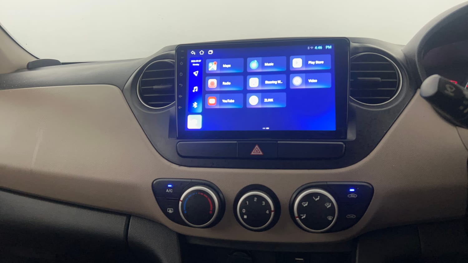 Used 2017 Hyundai Grand i10 Sportz 1.2 Kappa VTVT Petrol Manual interior MUSIC SYSTEM & AC CONTROL VIEW