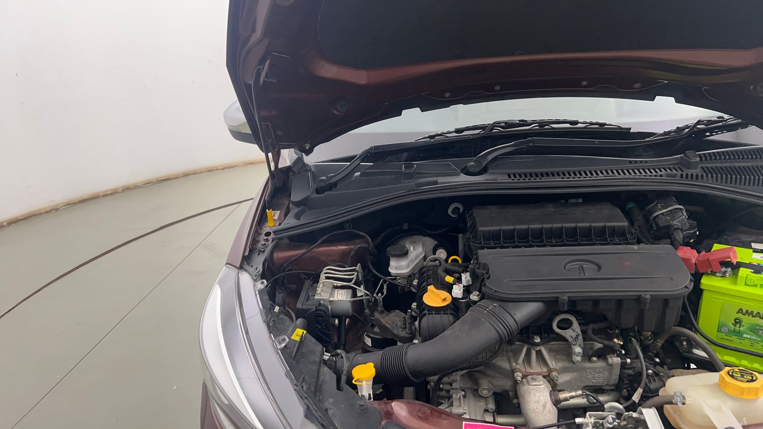 Used 2023 Tata Tigor XZA Plus Leatherette Pack Petrol Automatic engine ENGINE RIGHT SIDE HINGE & APRON VIEW