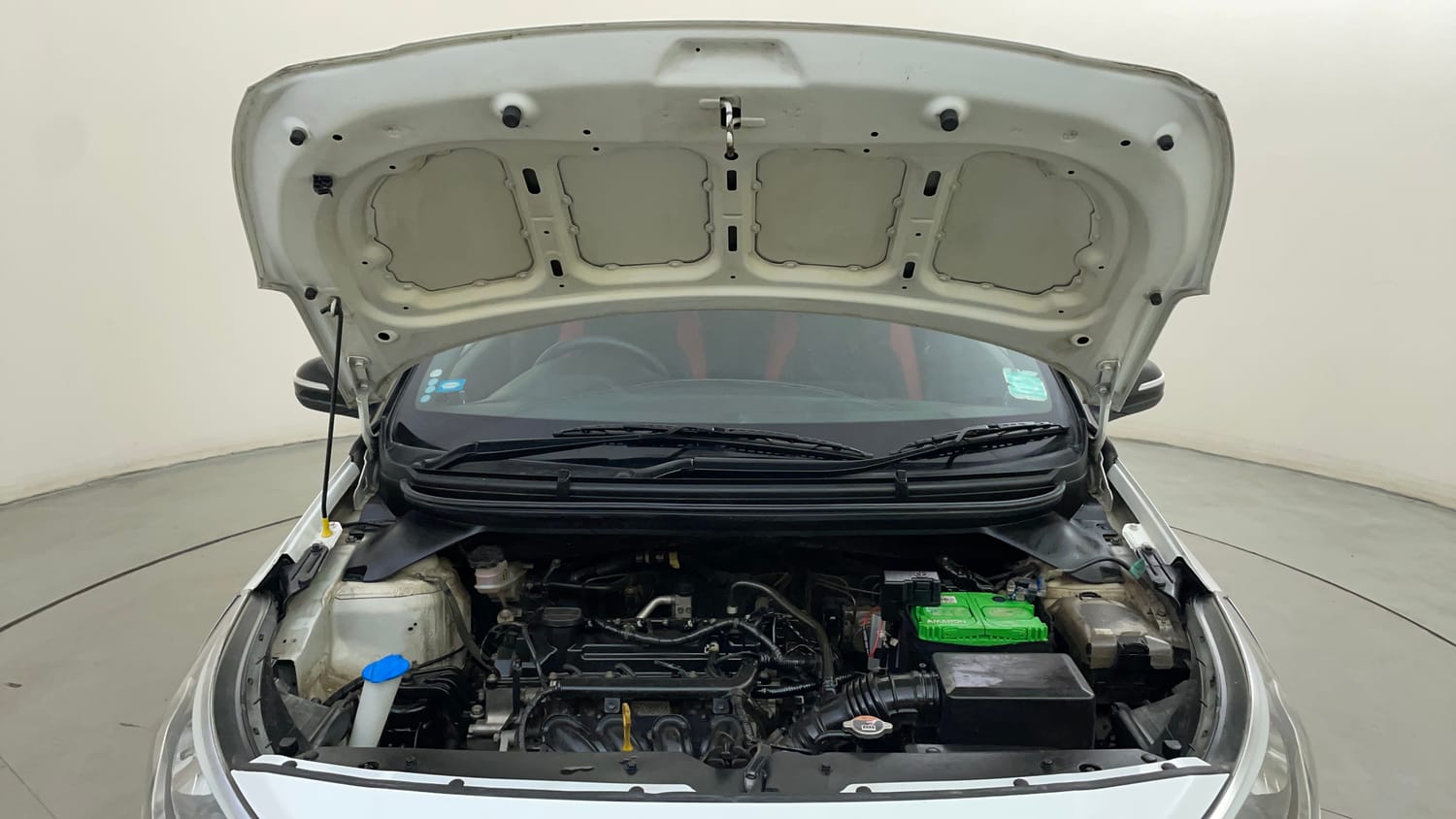 Used 2019 Hyundai Elite i20 Sportz Plus 1.2 Dual Tone Petrol Manual engine ENGINE & BONNET OPEN FRONT VIEW
