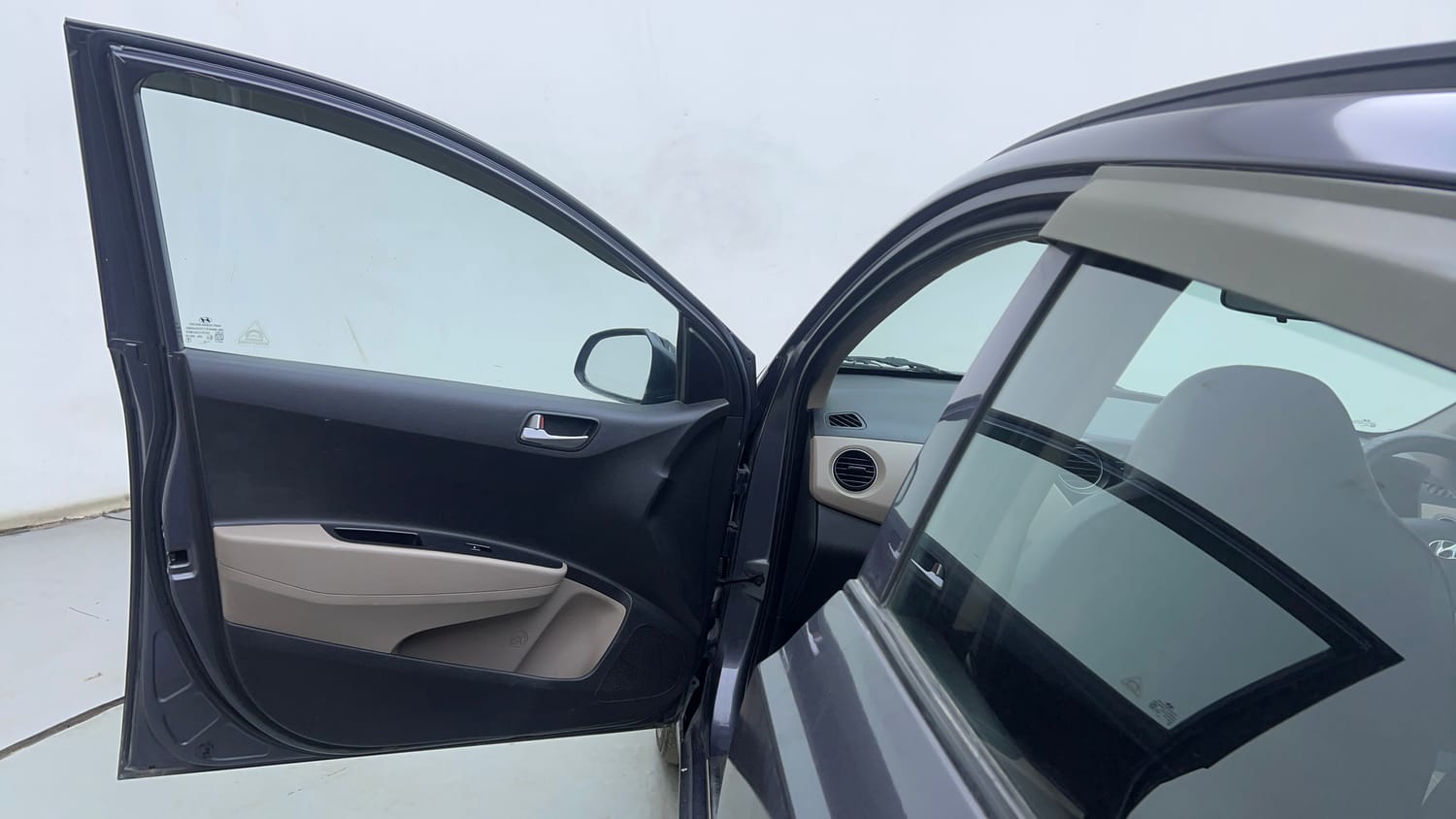 Used 2014 Hyundai Grand i10 Asta AT 1.2 Kappa VTVT Petrol Automatic interior LEFT FRONT DOOR OPEN VIEW