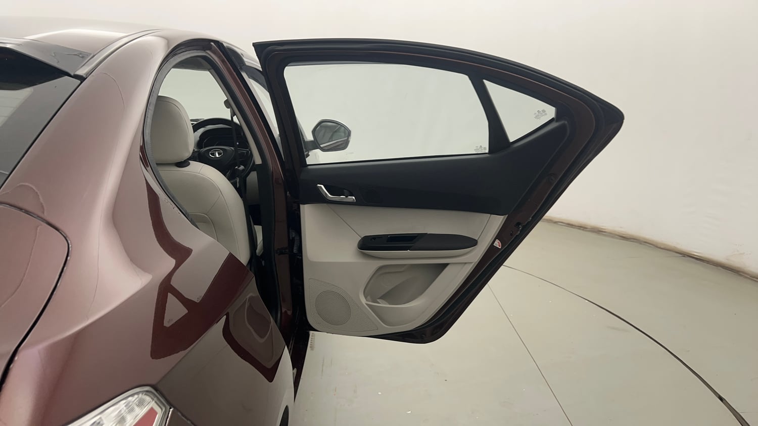 Used 2023 Tata Tigor XZA Plus Leatherette Pack Petrol Automatic interior RIGHT REAR DOOR OPEN VIEW
