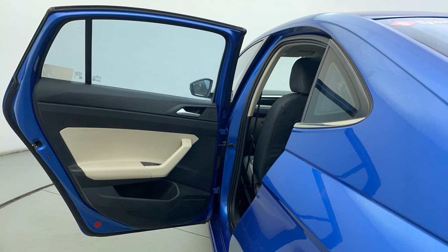 Used 2023 Volkswagen Virtus Topline 1.0 TSI MT Petrol Manual interior LEFT REAR DOOR OPEN VIEW