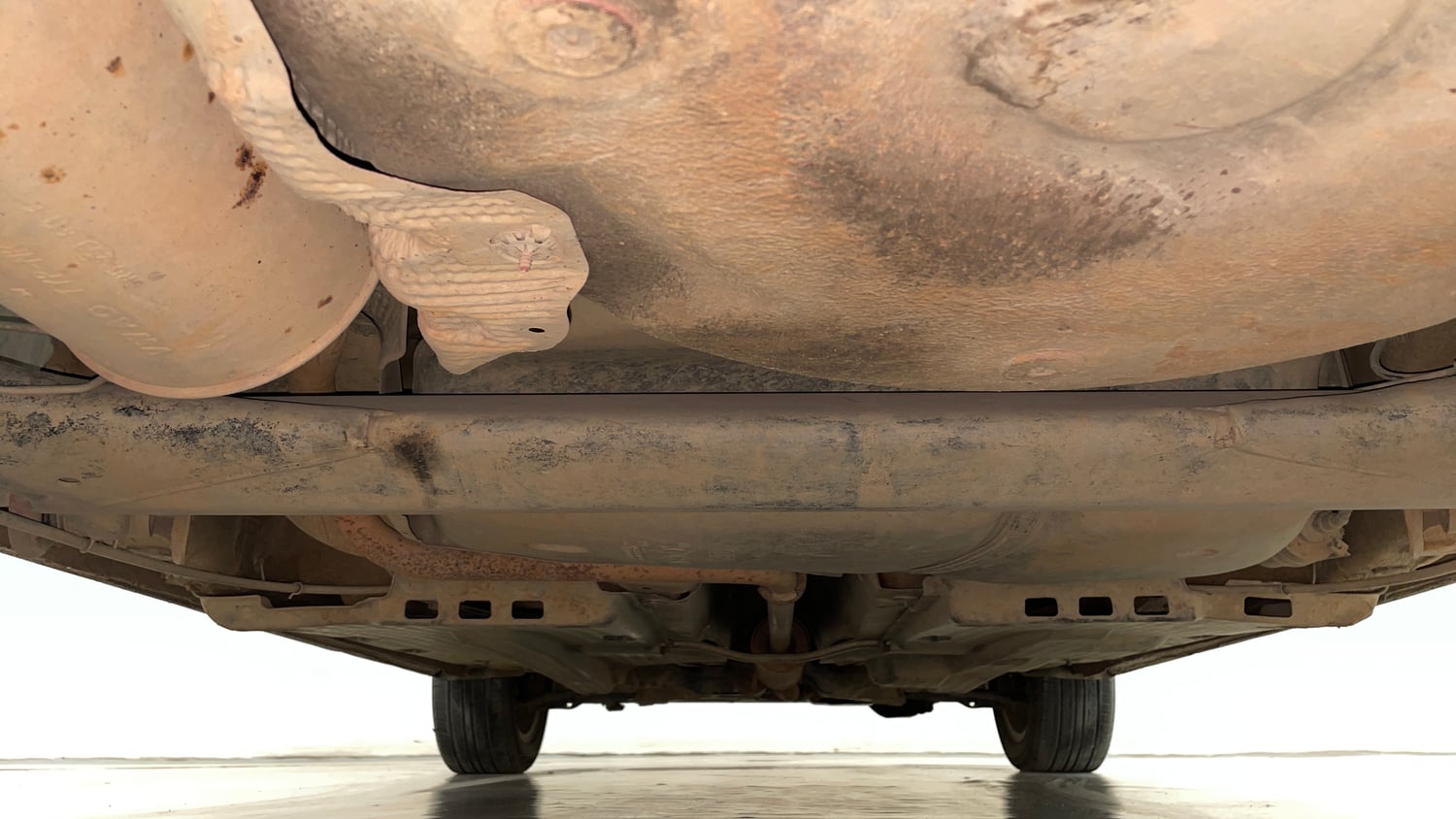 Used 2014 Volkswagen Polo Highline1.2L (P) Petrol Manual extra REAR UNDERBODY VIEW (TAKEN FROM REAR)