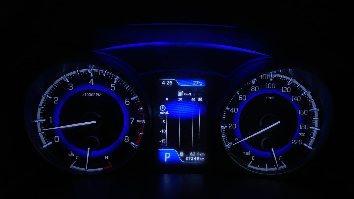 Used 2019 Maruti Suzuki Baleno Alpha Automatic Petrol Automatic interior CLUSTERMETER VIEW
