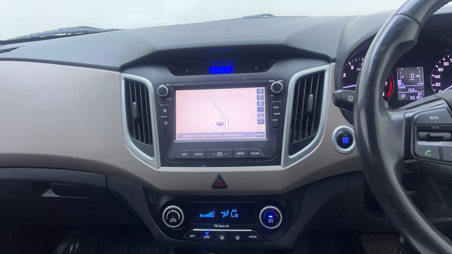 Used 2018 Hyundai Creta SX Plus 1.6 AT Petrol Petrol Automatic interior MUSIC SYSTEM & AC CONTROL VIEW