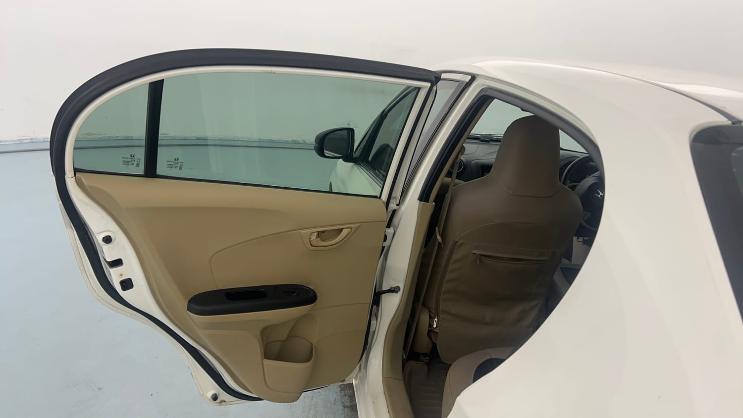 Used 2015 Honda Amaze 1.2 SX i-VTEC Petrol Manual interior LEFT REAR DOOR OPEN VIEW