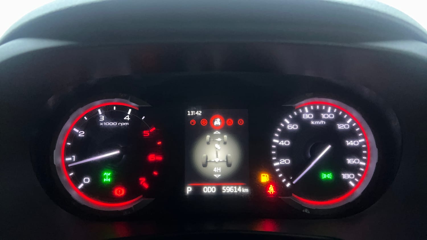 Used 2022 mahindra Thar LX Hard Top Diesel AT 4WD Diesel Automatic interior CLUSTERMETER VIEW