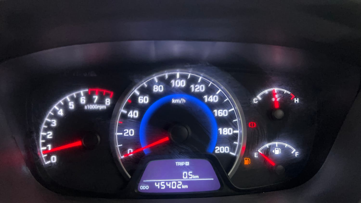Used 2014 Hyundai Grand i10 Sportz 1.2 Kappa VTVT Petrol Manual interior CLUSTERMETER VIEW