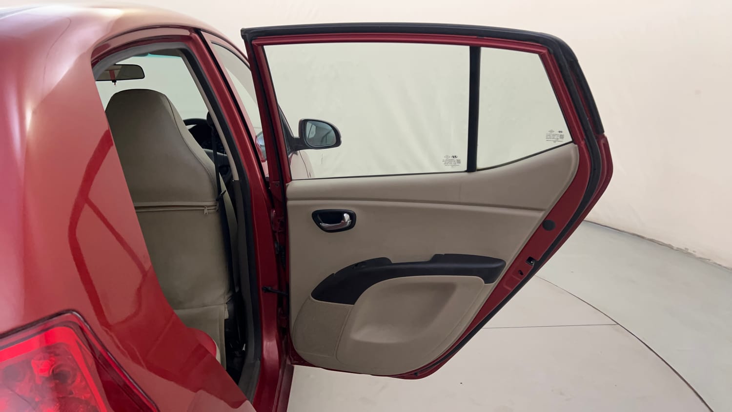 Used 2012 Hyundai i10 Sportz 1.2 Kappa2 Petrol Manual interior RIGHT REAR DOOR OPEN VIEW