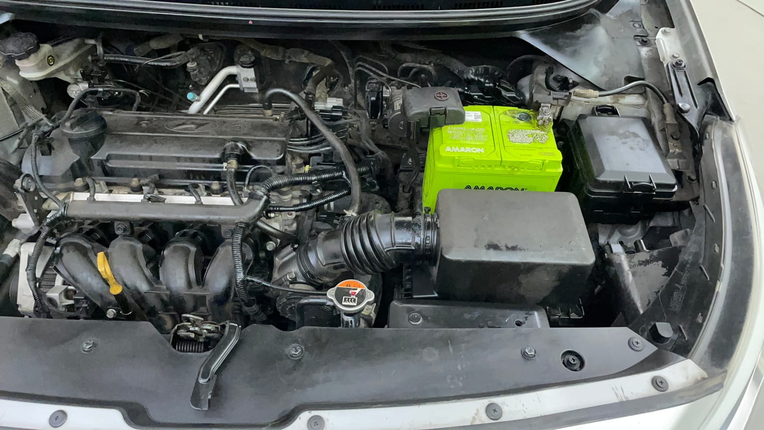 Used 2015 Hyundai Elite i20 Sportz 1.2 (O) Petrol Manual engine ENGINE LEFT SIDE VIEW