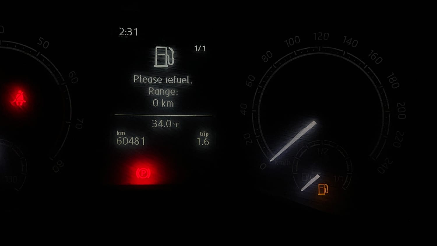 Used 2021 Skoda Kushaq Ambition 1.0L TSI MT Petrol Manual interior CLUSTERMETER VIEW