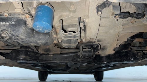 Used 2018 Hyundai Grand i10 Sportz 1.2 Kappa VTVT Petrol Manual extra FRONT LEFT UNDERBODY VIEW