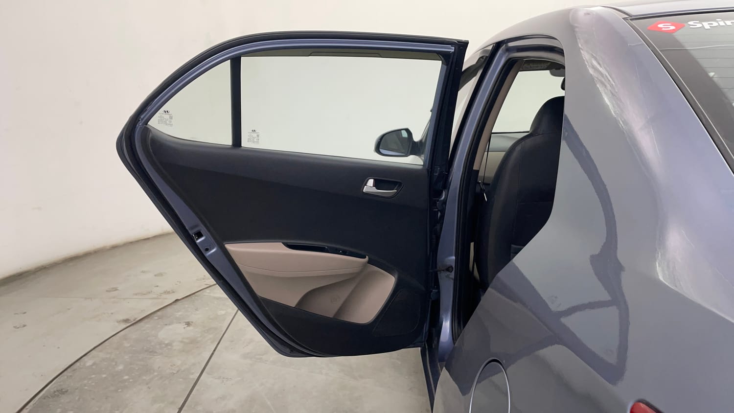 Used 2016 Hyundai Xcent SX 1.2 Petrol Manual interior LEFT REAR DOOR OPEN VIEW