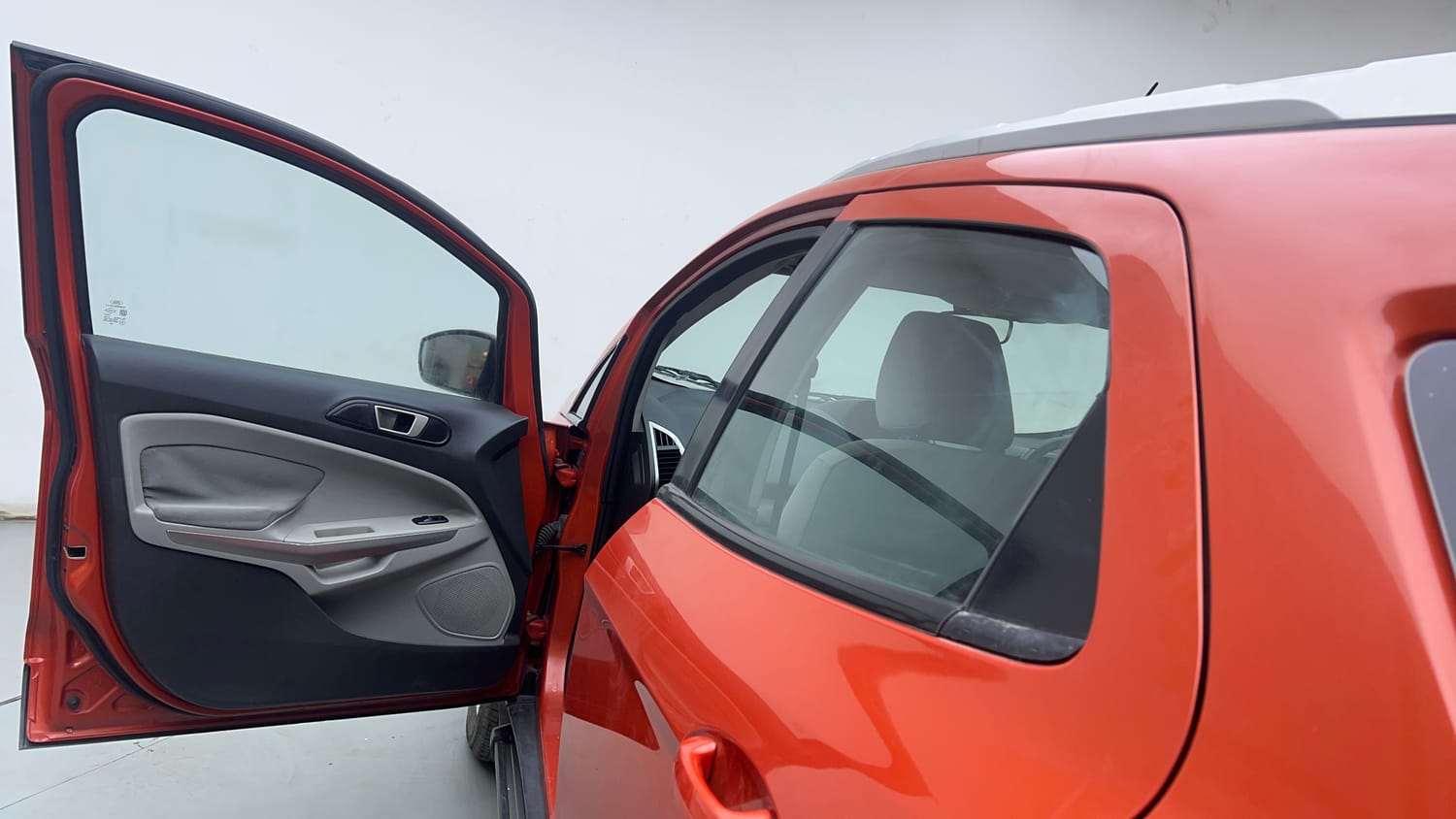 Used 2017 Ford EcoSport Titanium 1.5L TDCi Diesel Manual interior LEFT FRONT DOOR OPEN VIEW