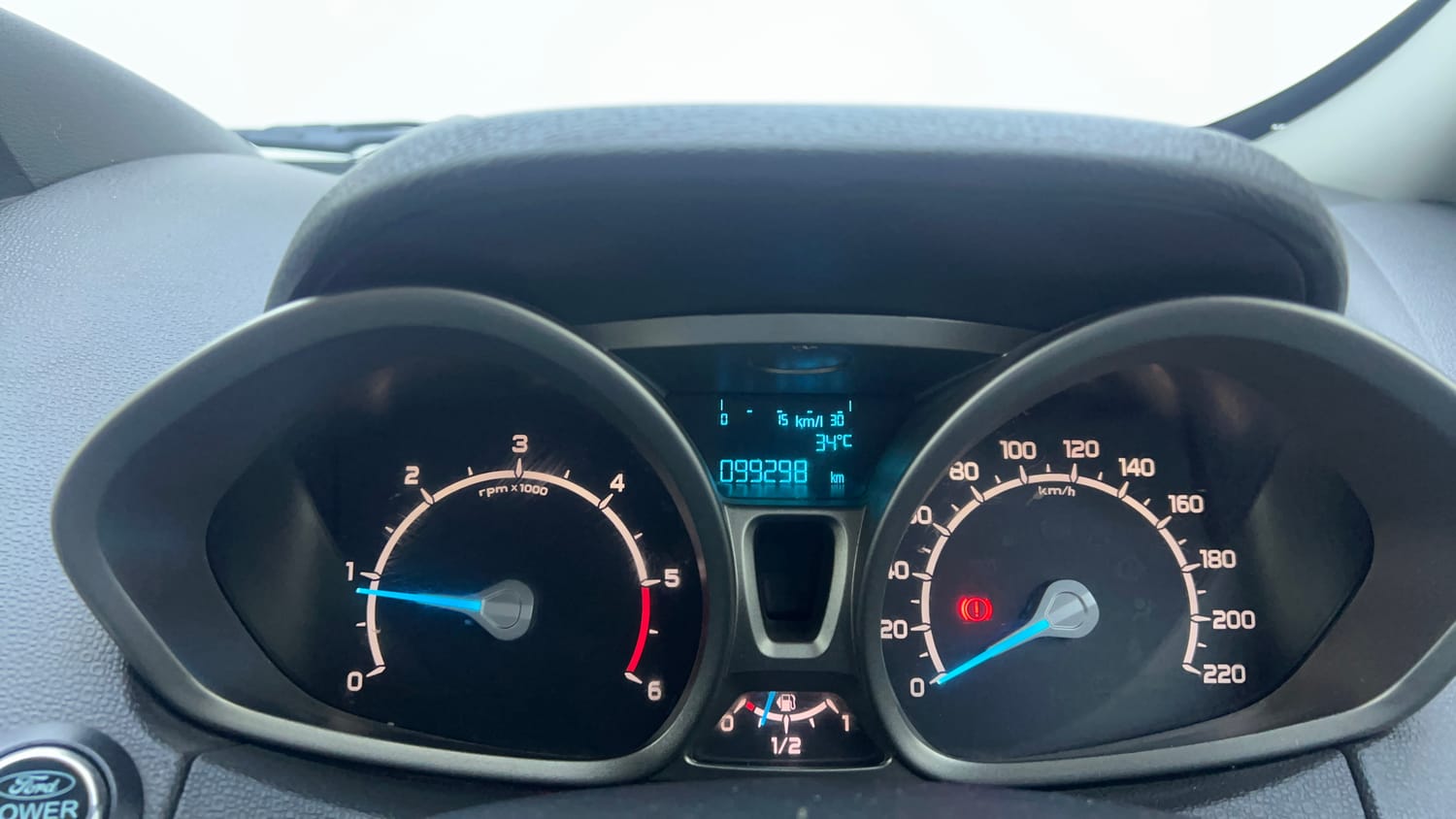 Used 2017 Ford EcoSport Titanium 1.5L TDCi Diesel Manual interior CLUSTERMETER VIEW