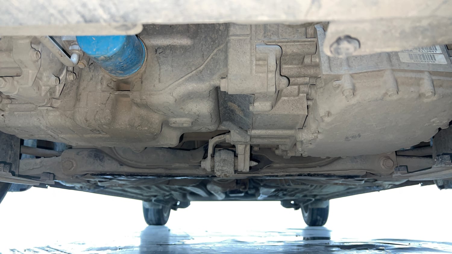 Used 2022 Honda Amaze VX CVT 1.2 Petrol Petrol Automatic extra FRONT LEFT UNDERBODY VIEW
