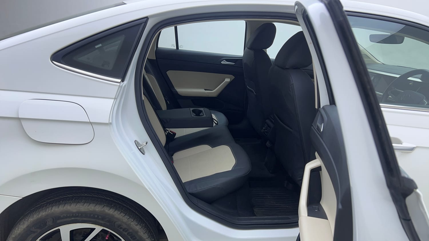 Used 2022 Volkswagen Virtus Topline 1.0 TSI AT Petrol Automatic interior RIGHT SIDE REAR DOOR CABIN VIEW