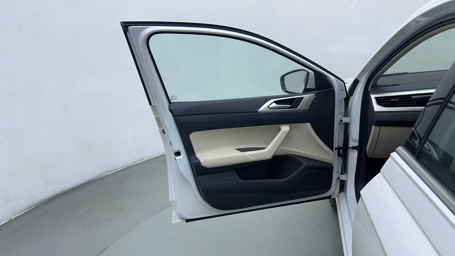 Used 2022 Volkswagen Virtus Topline 1.0 TSI AT Petrol Automatic interior LEFT FRONT DOOR OPEN VIEW
