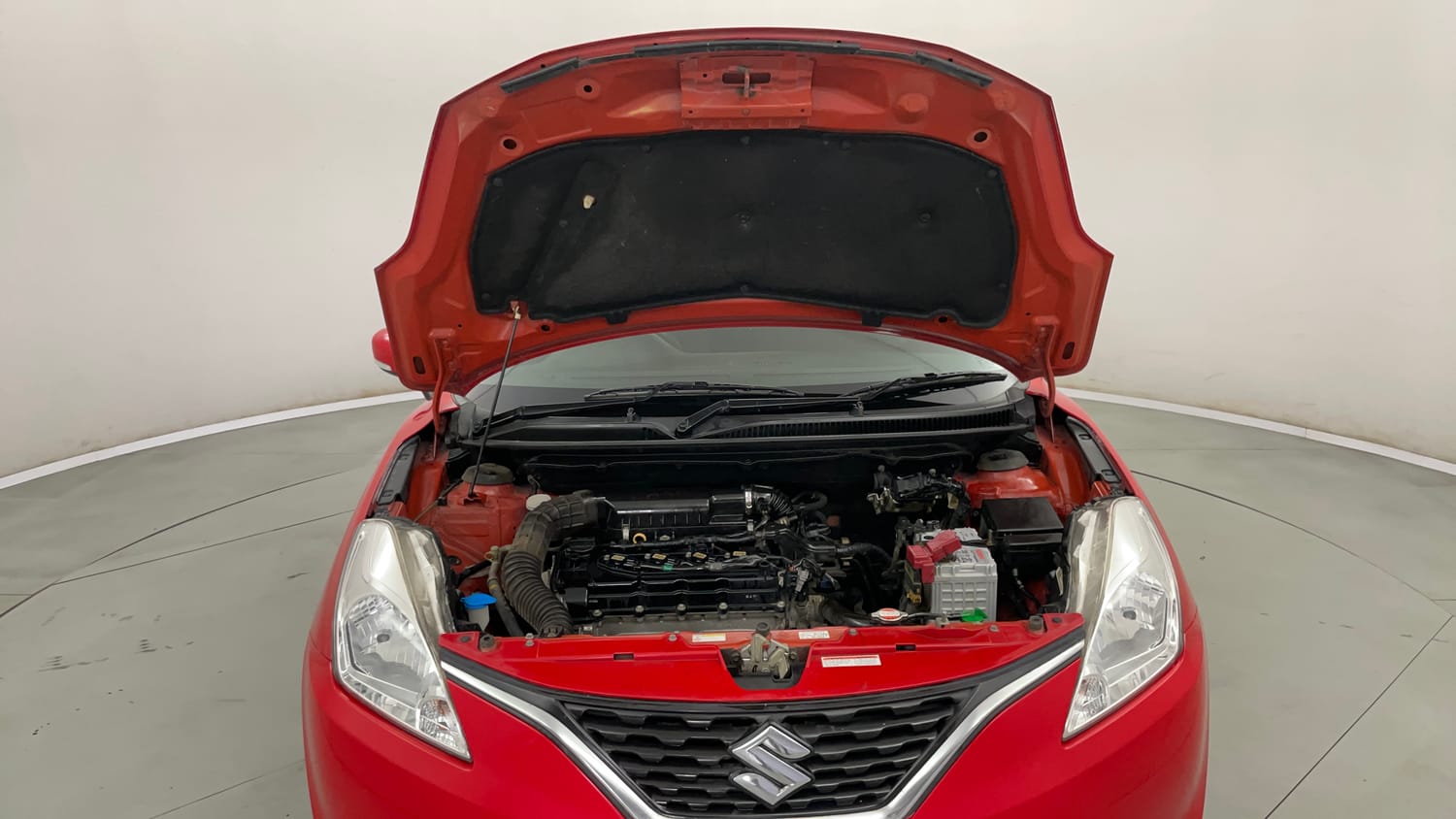 Used 2017 Maruti Suzuki Baleno Zeta 1.2 Petrol Manual engine ENGINE & BONNET OPEN FRONT VIEW