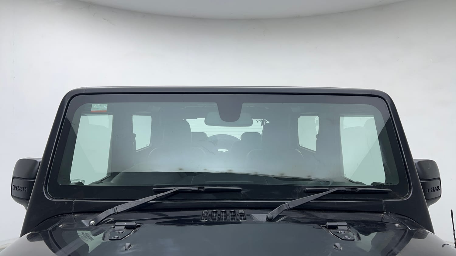 Used 2023 mahindra Thar LX Hard Top Petrol AT 4WD Petrol Automatic exterior FRONT WINDSHIELD VIEW