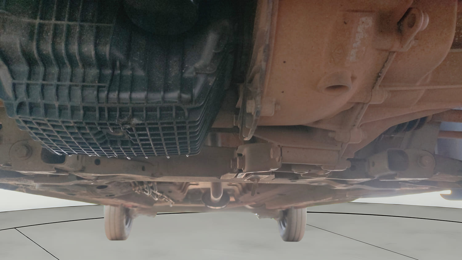 Used 2017 Renault Kwid 1.0 RXT AMT Opt Petrol Automatic extra FRONT LEFT UNDERBODY VIEW
