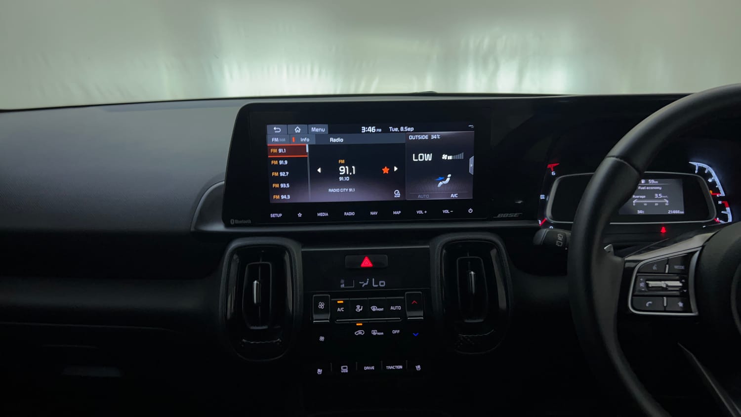 Used 2022 Kia Sonet GTX Plus 1.5 AT Diesel Automatic interior MUSIC SYSTEM & AC CONTROL VIEW