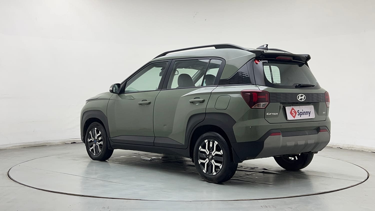 Used 2023 Hyundai Exter SX (O) Connect 1.2 AMT Petrol Automatic exterior LEFT REAR CORNER VIEW