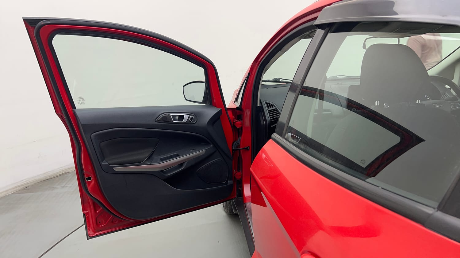 Used 2018 Ford EcoSport Titanium 1.5L TDCi Diesel Manual interior LEFT FRONT DOOR OPEN VIEW