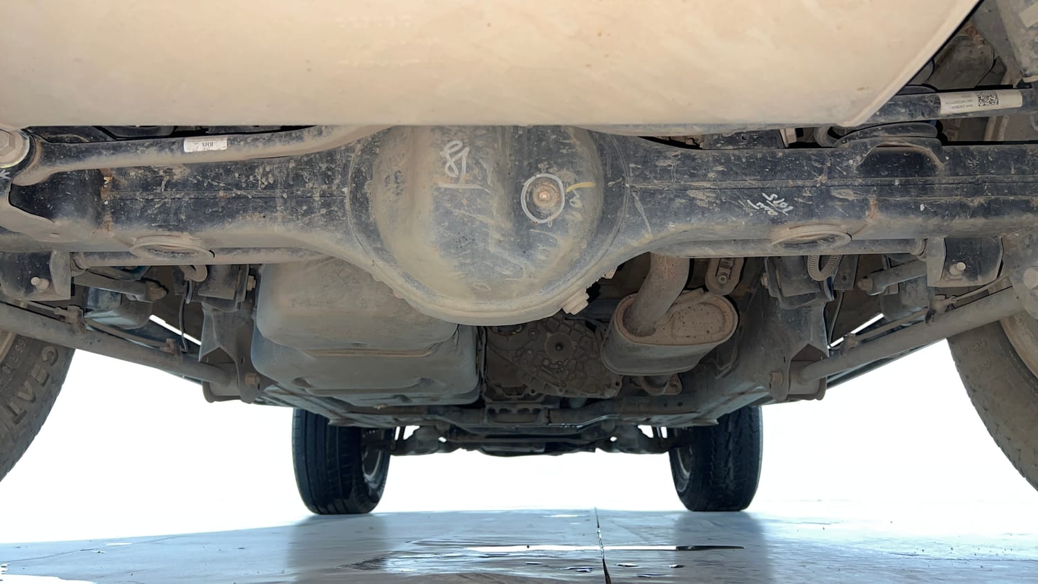 Used 2023 mahindra Thar LX Hard Top Petrol AT 4WD Petrol Automatic extra REAR UNDERBODY VIEW (TAKEN FROM REAR)