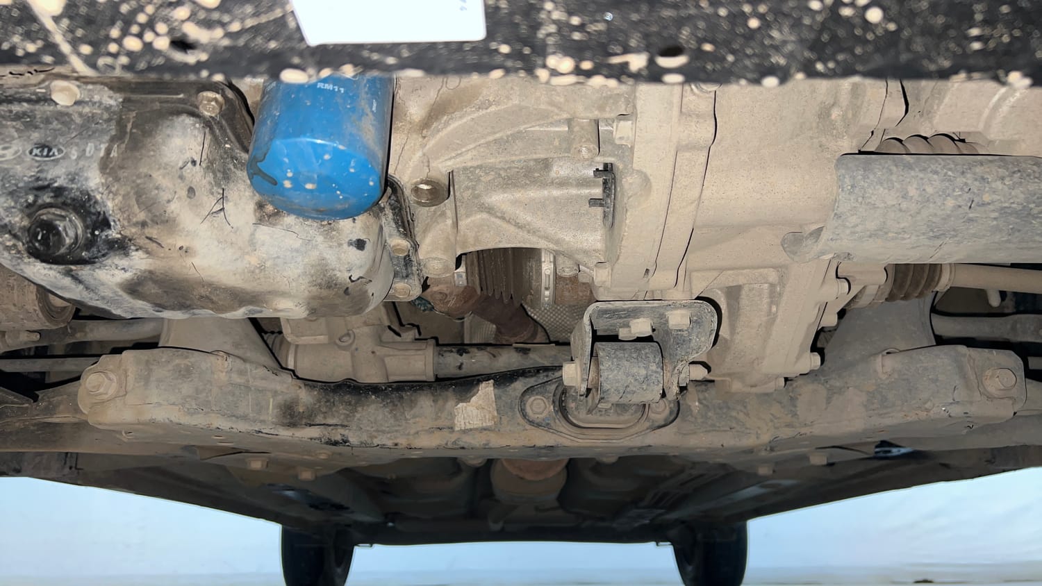 Used 2023 Hyundai Exter SX (O) Connect 1.2 AMT Petrol Automatic extra FRONT LEFT UNDERBODY VIEW