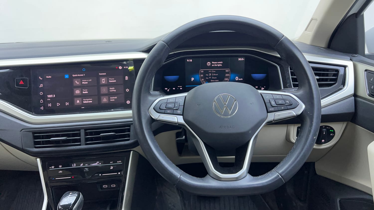 Used 2022 Volkswagen Virtus Topline 1.0 TSI AT Petrol Automatic interior STEERING VIEW