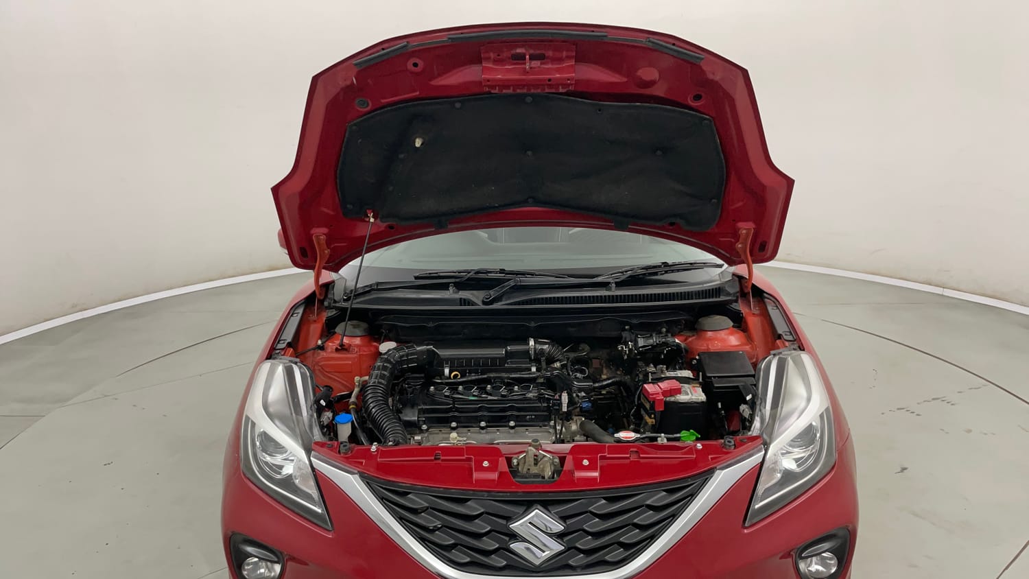 Used 2020 Maruti Suzuki Baleno Zeta Petrol Manual engine ENGINE & BONNET OPEN FRONT VIEW