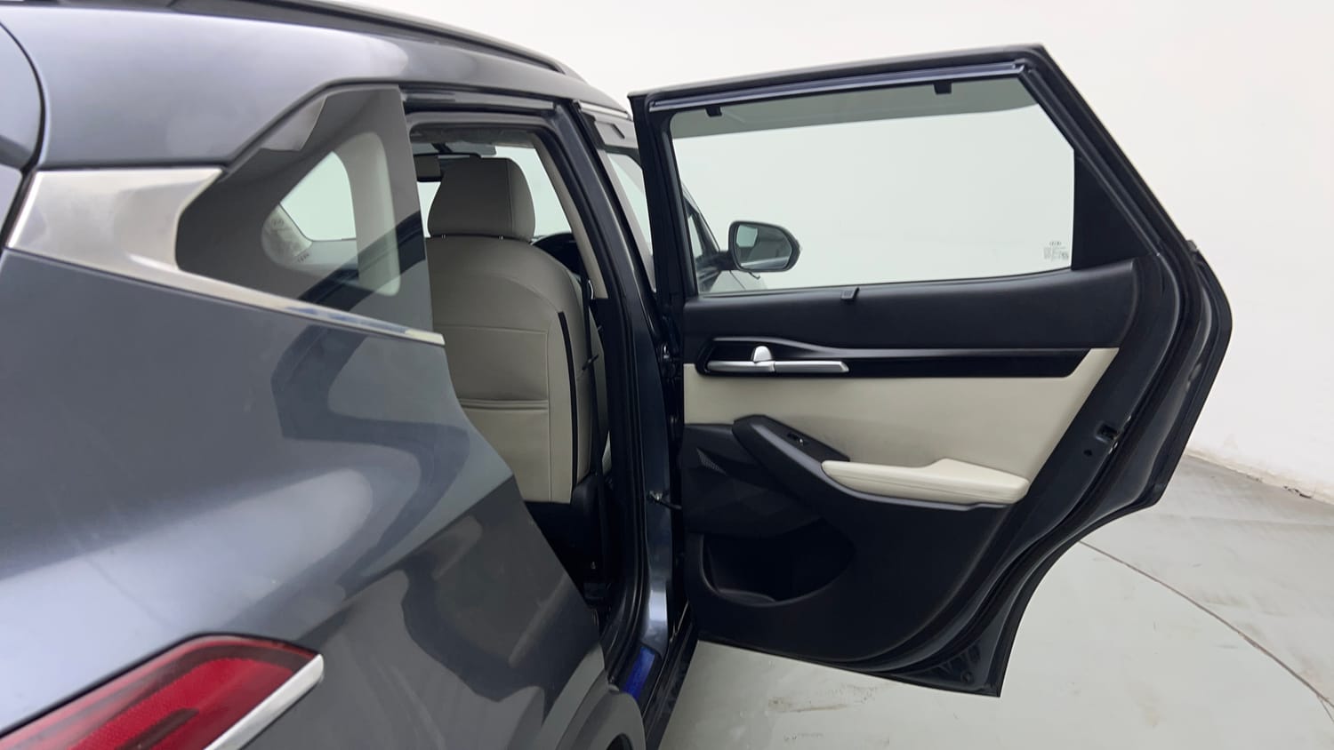 Used 2020 Kia Seltos HTX 1.5 Petrol Manual interior RIGHT REAR DOOR OPEN VIEW
