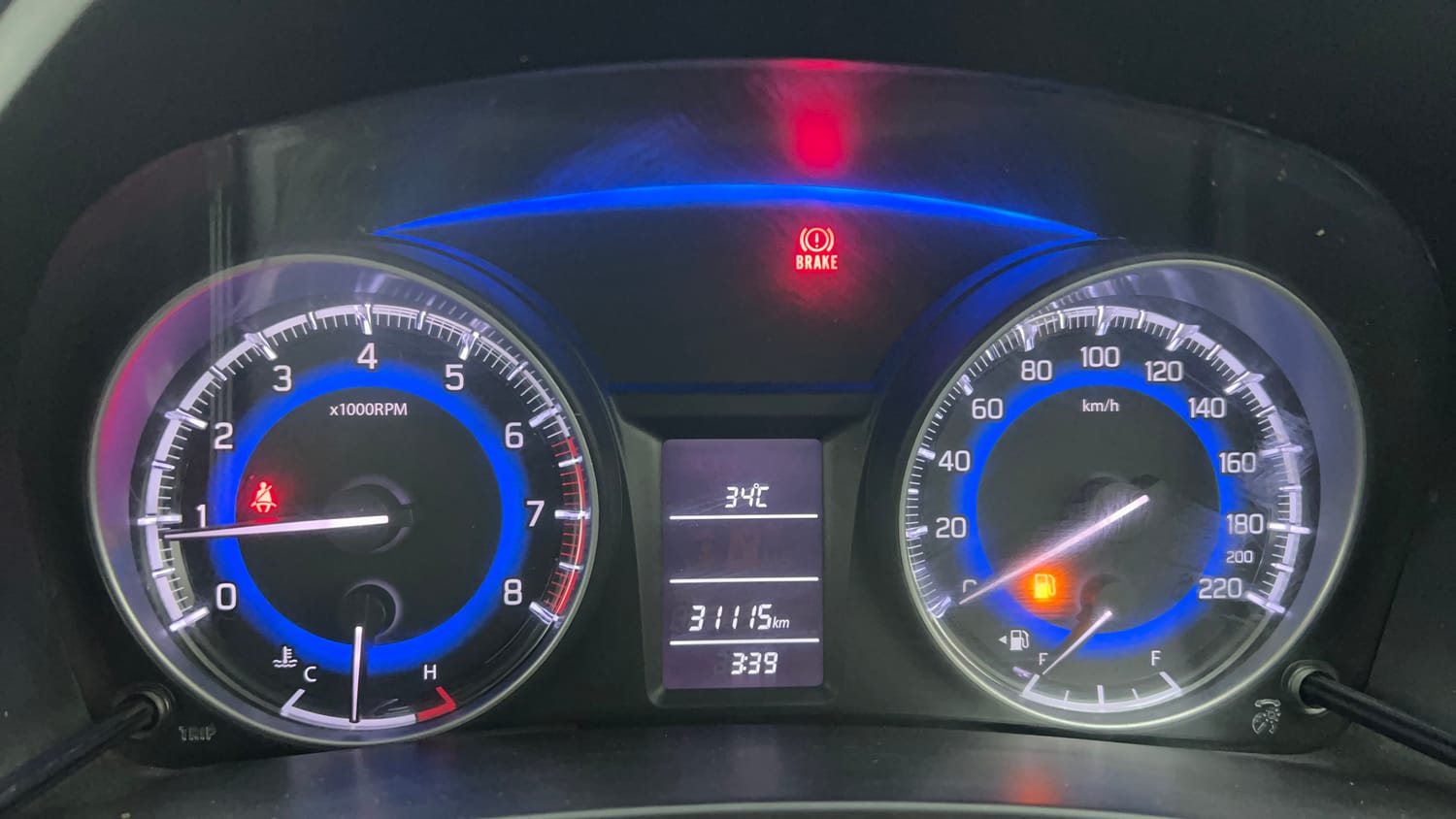 Used 2017 Maruti Suzuki Baleno Delta 1.2 Petrol Manual interior CLUSTERMETER VIEW