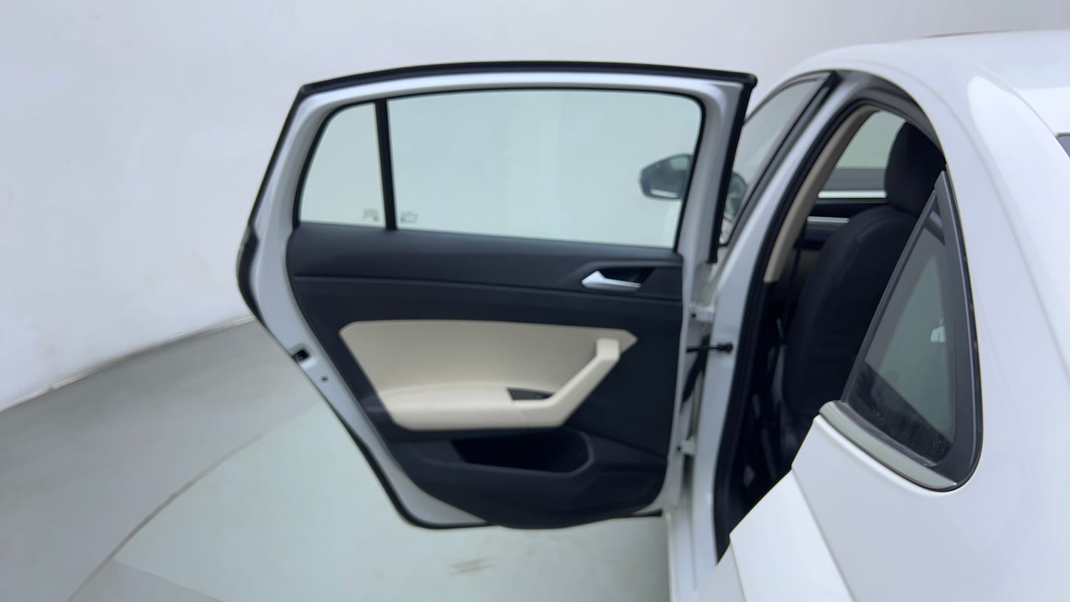 Used 2022 Volkswagen Virtus Topline 1.0 TSI AT Petrol Automatic interior LEFT REAR DOOR OPEN VIEW