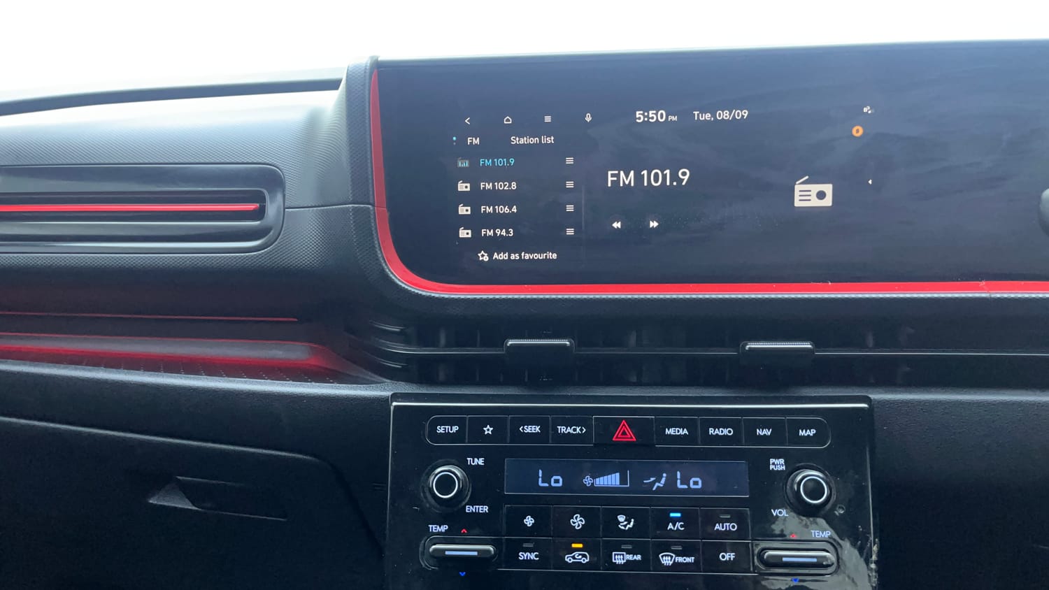 Used 2024 Hyundai Creta N-Line N10 1.5 Turbo DCT Petrol Automatic interior MUSIC SYSTEM & AC CONTROL VIEW