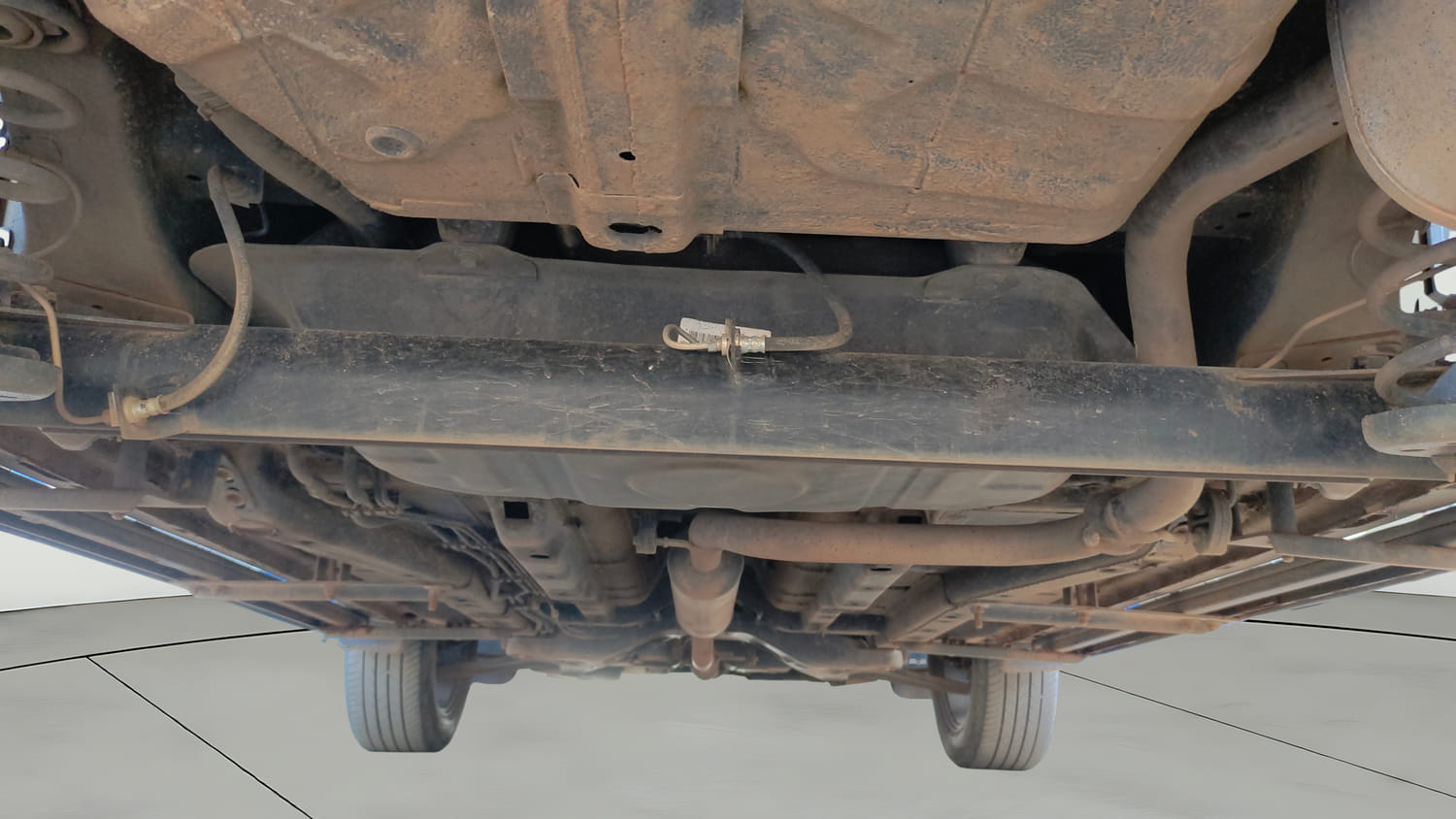 Used 2025 Tata Nexon Creative Plus (S) 1.2 Petrol 6MT Dark Edition Petrol Manual extra REAR UNDERBODY VIEW (TAKEN FROM REAR)