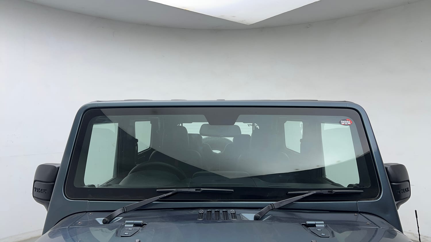 Used 2022 mahindra Thar LX Hard Top Petrol AT 4WD Petrol Automatic exterior FRONT WINDSHIELD VIEW