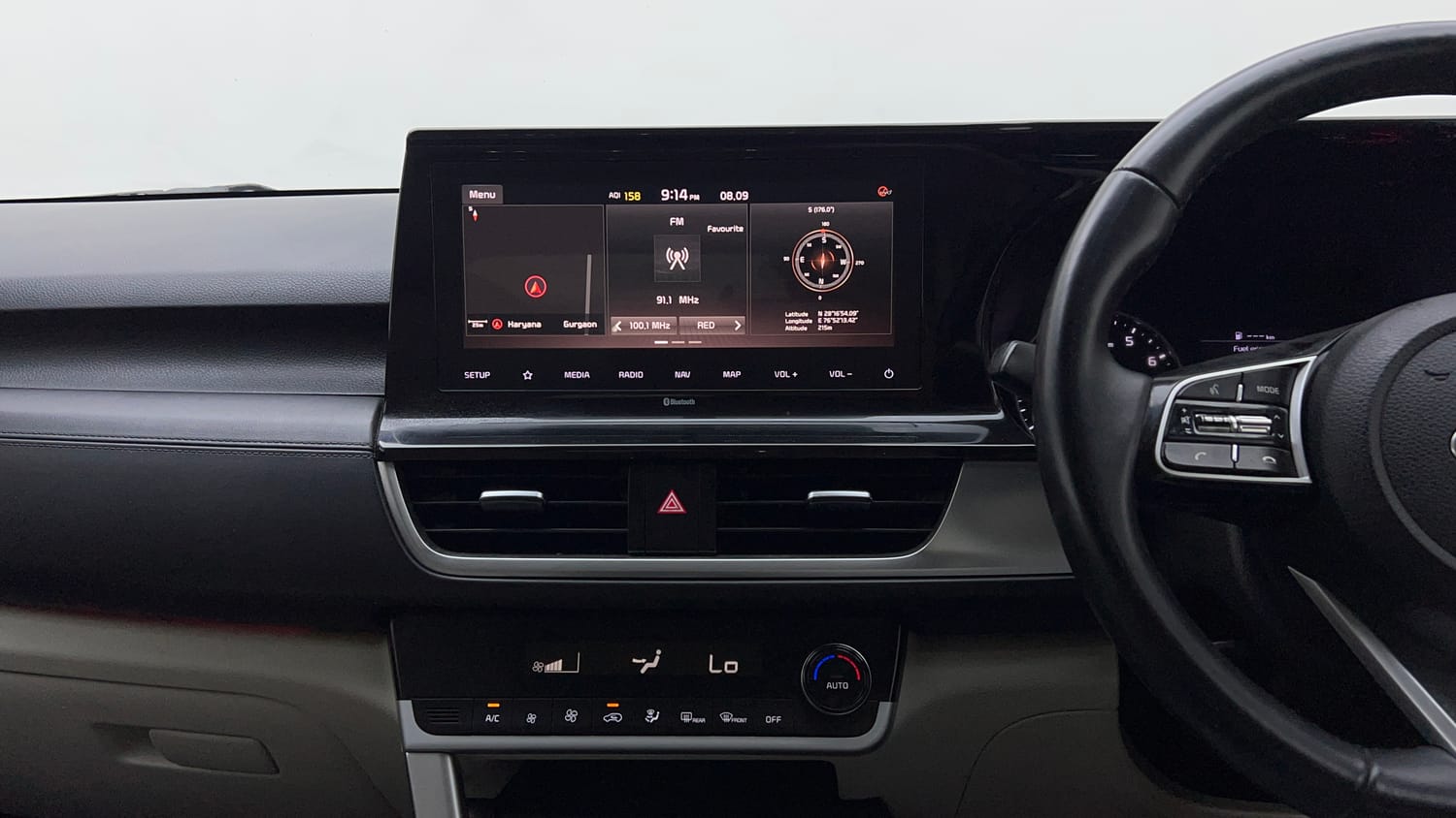 Used 2020 Kia Seltos HTX 1.5 Petrol Manual interior MUSIC SYSTEM & AC CONTROL VIEW