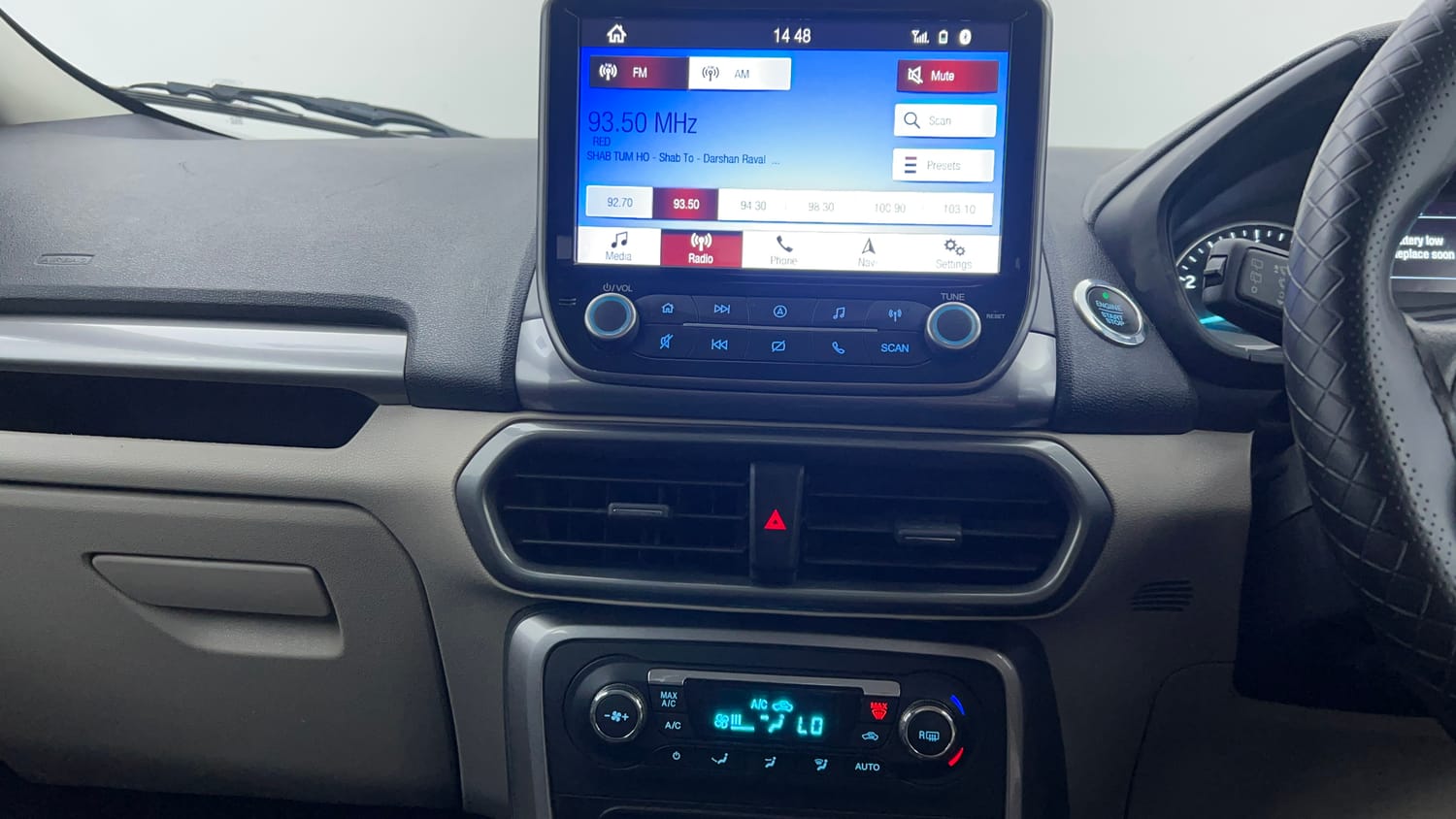 Used 2021 Ford EcoSport Titanium 1.5L Ti-VCT Petrol Manual interior MUSIC SYSTEM & AC CONTROL VIEW