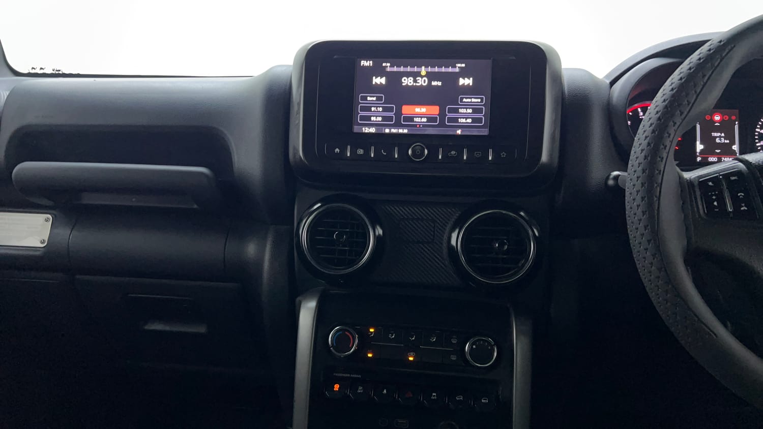 Used 2023 mahindra Thar LX Hard Top Petrol AT 4WD Petrol Automatic interior MUSIC SYSTEM & AC CONTROL VIEW