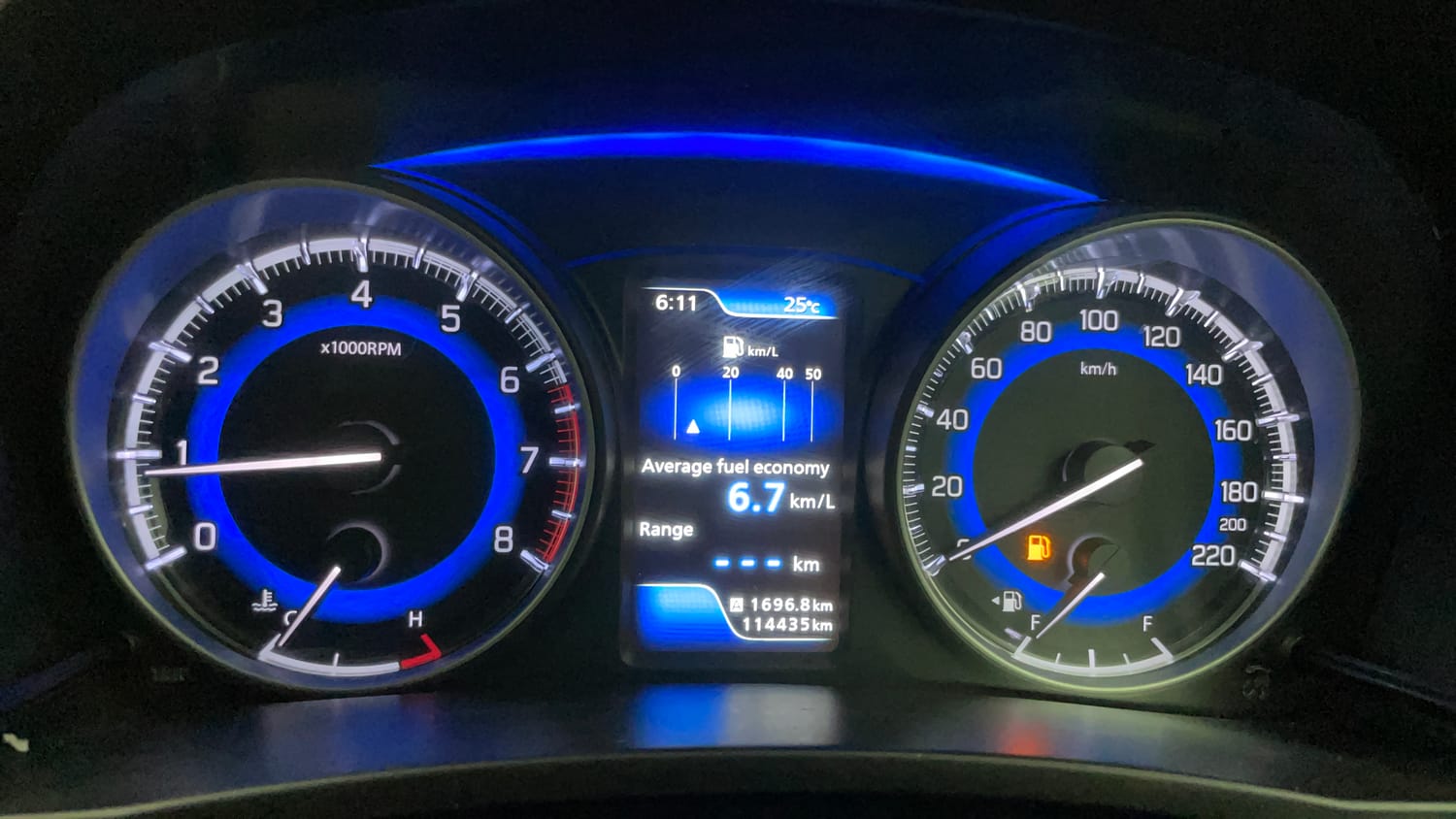 Used 2017 Maruti Suzuki Baleno Zeta 1.2 Petrol Manual interior CLUSTERMETER VIEW