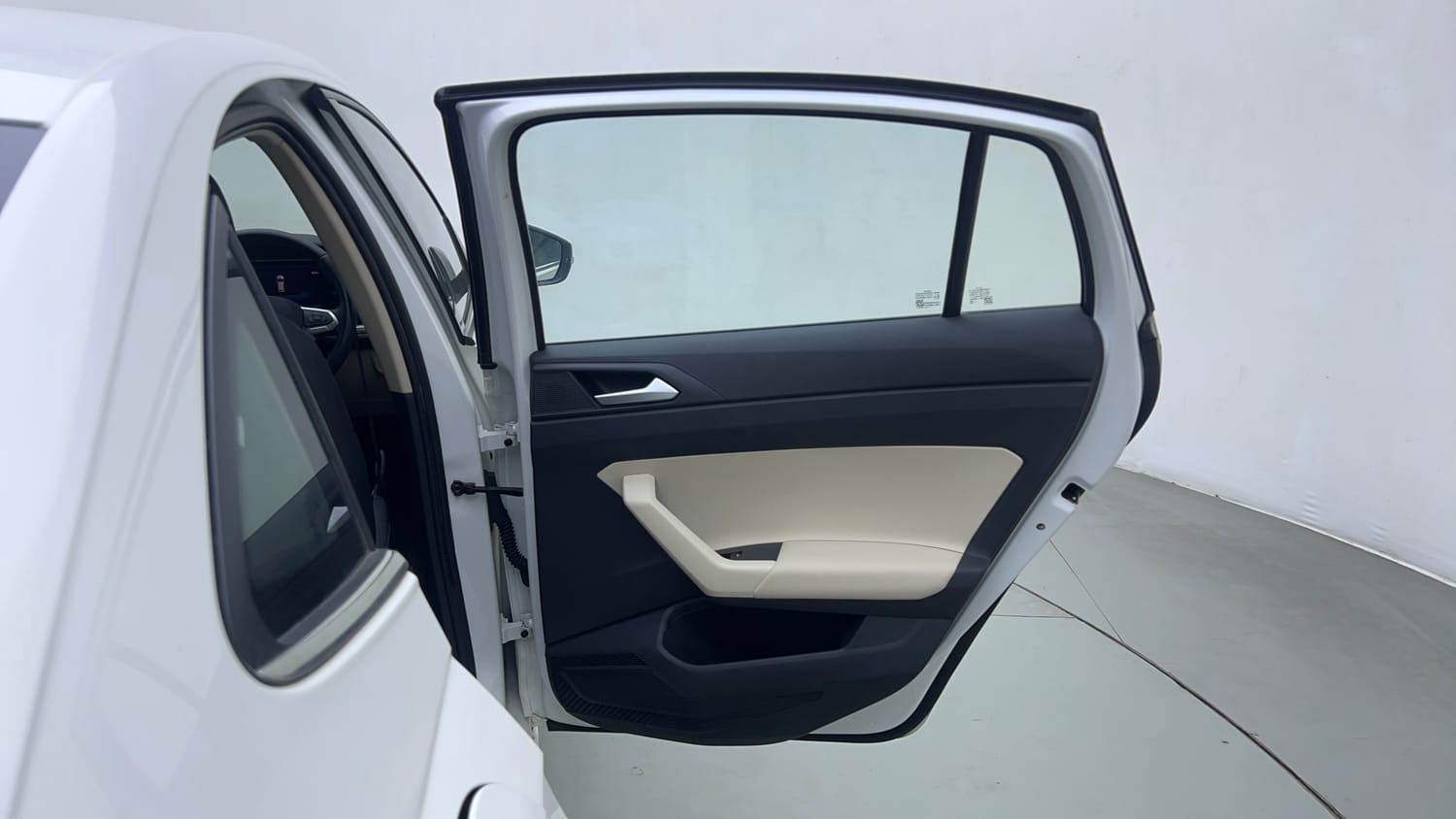 Used 2022 Volkswagen Virtus Topline 1.0 TSI AT Petrol Automatic interior RIGHT REAR DOOR OPEN VIEW