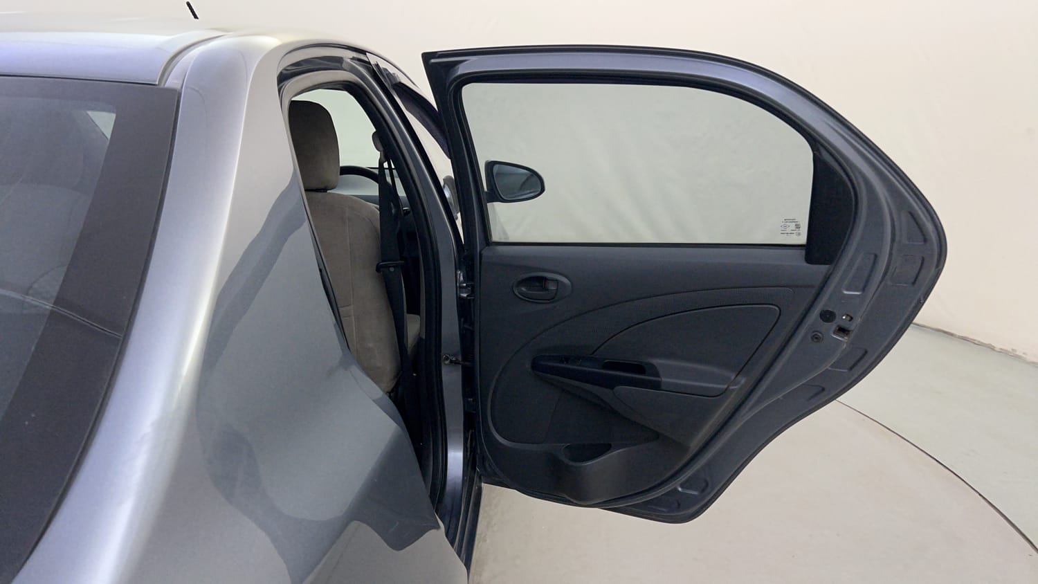 Used 2013 Toyota Etios G Petrol Manual interior RIGHT REAR DOOR OPEN VIEW