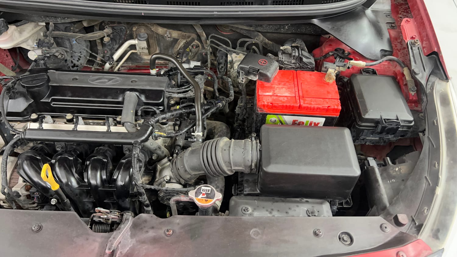 Used 2015 Hyundai Elite i20 Sportz 1.2 Petrol Manual engine ENGINE LEFT SIDE VIEW