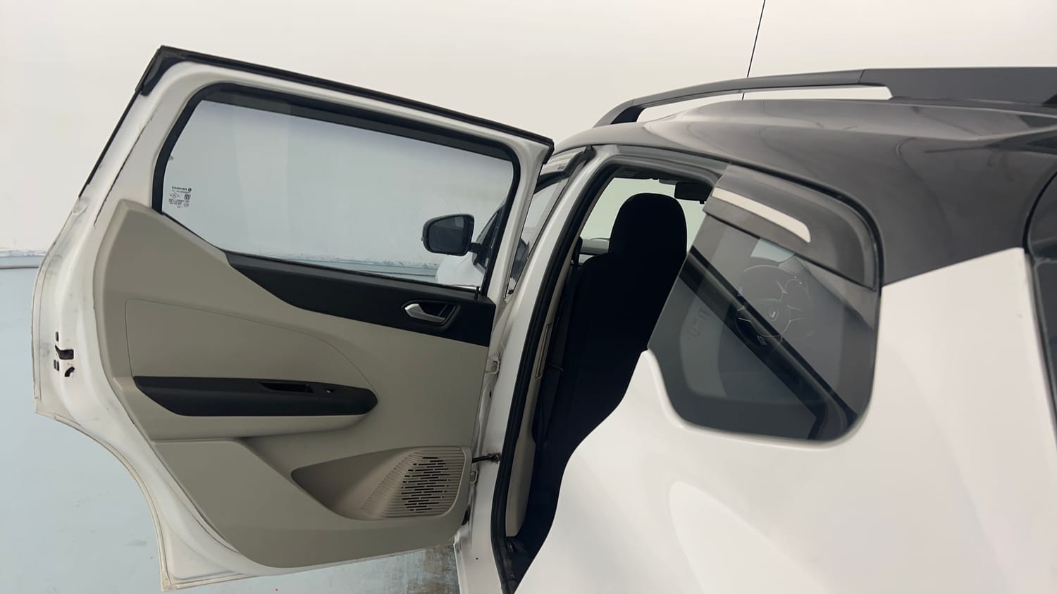 Used 2023 Renault Triber RXZ Dual Tone Petrol Manual interior LEFT REAR DOOR OPEN VIEW