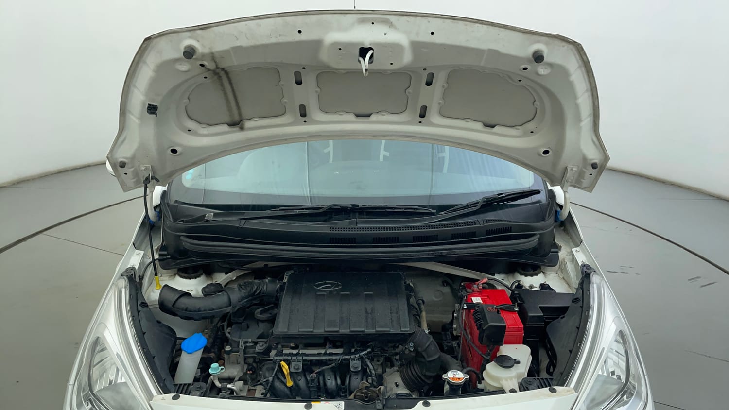 Used 2018 Hyundai Grand i10 Magna 1.2 Kappa VTVT Petrol Manual engine ENGINE & BONNET OPEN FRONT VIEW